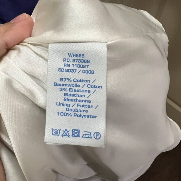 Boden Marilyn Fit and Flare Dress Blue & White Print 14R - Picture 7 of 9